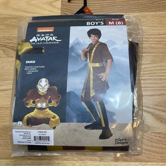 Nickelodeon Avatar Costume Zuko NWT Kids Medium 8 Boys Youth - Picture 2 of 4